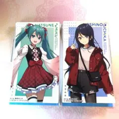 プロジェクトセカイ　スシロー　ステッカー　初音ミク　星乃一歌　２枚セット
