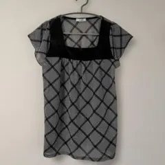 【美品】non & billey チェック　トップス　Lサイズ