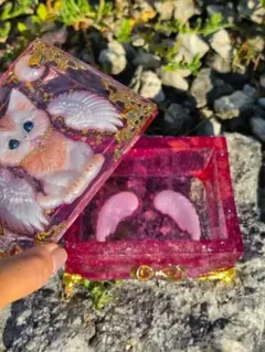 猫のロココ調 猫足ジュエルBOX美容オルゴナイト - メルカリ