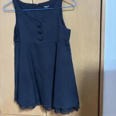 COMME CA ISM 黒 ノースリーブワンピース 130A