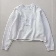 スローブイエナ 【2024AW】Bonjour paris ロゴニット フリー