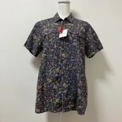 タグ付き　ドラッグストアーズ　シャツ　ペイズリー　総柄　ネイビー　ナチュラルのサムネイル