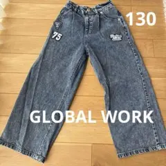 デニムワイドパンツ 130 グローバルワークのサムネイル