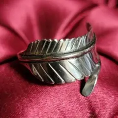 ビンテージ リーフモチーフリング シルバー925 約13号