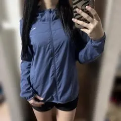 Puma フード付きナイロンジャケット ライトブルー