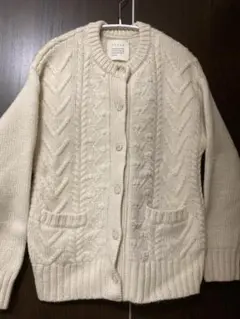 【週末セール】TUTIE. ツチエ　ウール100％ カーディガン アイボリー