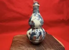 美品】アンティーク 赤絵 金彩 瓢箪型 徳利 一輪挿し / 花瓶 骨董
