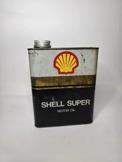 Shell Super Motor Oil ビンテージ　缶　アメリカ　シェル USA VINTAGE SHELLシェル 2ガロン缶 角缶 - メルカリ