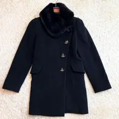 【極美品超希少✨️ヴィヴィアンウエストウッド】 ファーウールコート オーブボタン