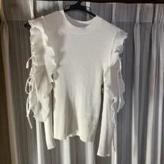 SNIDEL フリル付きリブ長袖トップス（即購入可能早い者勝ち✨）