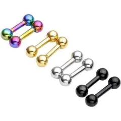 794★バーベルボディピアス サージカルステンレス 両耳