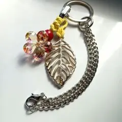 ハンドメイド バッグチャーム【花・黄色】