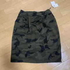 タイト迷彩スカート　ショコラフィネローブ