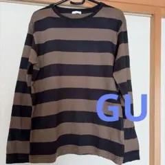 ストライプ長袖カットソー　ジーユー　S