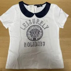 COMME CA ISM タグ付き　襟付きTシャツ 140cm ホワイト