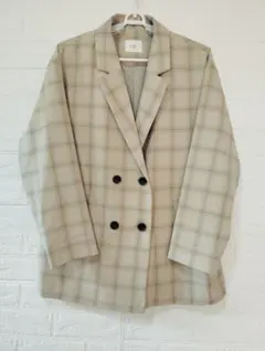 LOWRYS FARM チェック柄 テーラードジャケット サイズF