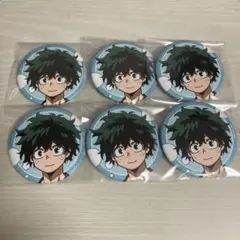 ヒロアカ 緑谷出久 缶バッジ 6個セット 極楽湯