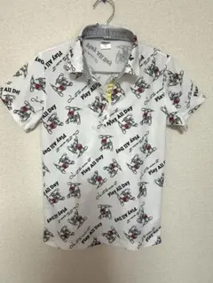 ミッキー プリント ポロシャツ Mサイズ