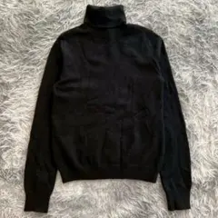 希少❗カシミヤ100%✨【UNIQLO】黒タートルネックセーター XS シンプル