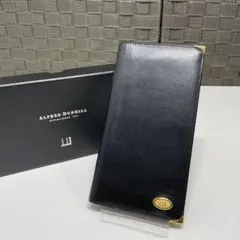 鬼*平様 未使用　ALFRED DUNHILL ブラックレザー長札入れ