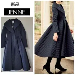 新品未使用　JENNE フレアロングコート　ブラック 日本製クラシックフレアコート（その他アウター）｜JENNE