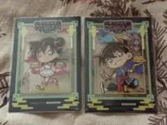 名探偵コナン　大阪城本陣　ノベルティ トレーディングフィルム　工藤新一、毛利蘭