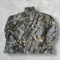 リアルツリー カモ ハイネック 長袖 Tシャツ メンズ 2XL 古着 アウトドア
