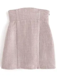 ハイウエストツイードタイトミニスカート[gc224] グレイル