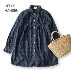 HELLY HANSEN　L　シャツ　長袖　チェック　チュニック　ブラウスのサムネイル