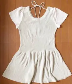 【新品未使用】ニットワンピース ベージュ リボン Mサイズ セシルマクビー