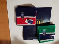Polo Ralph Lauren ストライプタオルハンカチ 2色セット