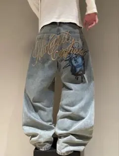 ペインターパンツ ワイドデニム swag y2k - メルカリ