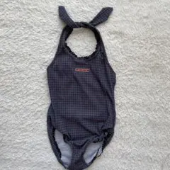 水着　女の子　ワンピース　フリル　チェック　リボン