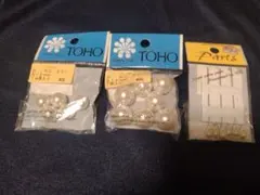 TOHO パールビーズ 12mm 16mm コサージュピン セット