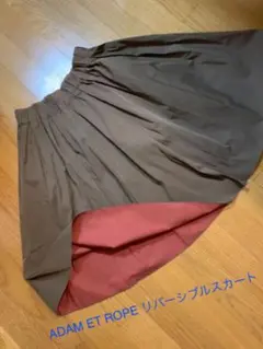ADAM ET ROPE リバーシブルスカート　カーキ　ピンク　美品です