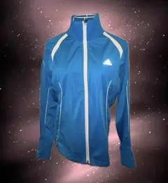 adidas トラックジャケット ブルー ホワイト y2k グランジ　平成　古着