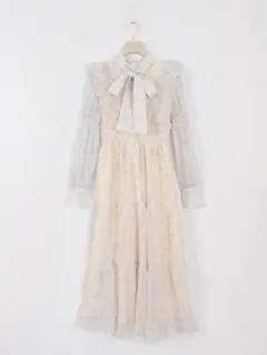 An MILLE　パフスリーブフラワーワンピース　イエロー　26SS