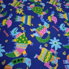 生地　1m×2m　スケア　ブルー