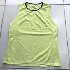 THE NORTH FACE ストレッチシャツ ノースリーブ イエロー L