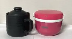 レンジで簡単 炊飯マグ 1.0合用、保温弁当箱　どんぶり ランチジャー