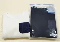 GU baby カンタンT デニムポケット 長袖 2枚セット 80