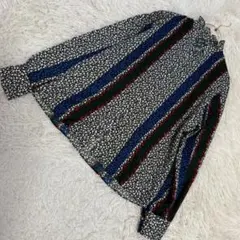 良品》 pierre cardin 花柄ブラウス ブラック 42 総柄 華やか - メルカリ