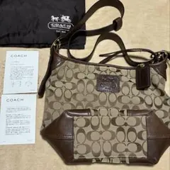 COACH ワンショルダー シグネチャー ブルー ターンロック y2k 希少
