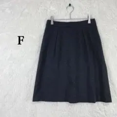 無地 ダークグレー プリーツスカート F サイドファスナー