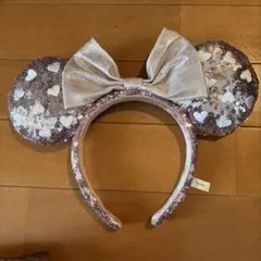 ミッキー耳カチューシャ スパンコール ピンク