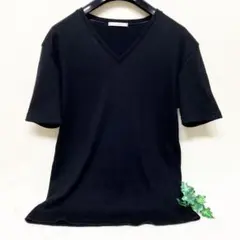 ムッシュニコル MONSIEUR NICOLE 黒 Vネック Tシャツ L相当