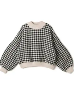 ハウンドトゥースパターン ニット