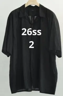 COMOLI KHADI コットン 半袖オープンカラーシャツのサムネイル