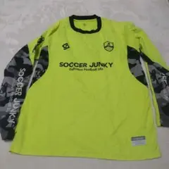 SOCCER JUNKY　メンズМ　 蛍光イエロー 長袖ピステ