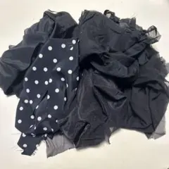 生地 はぎれ 黒・水玉模様